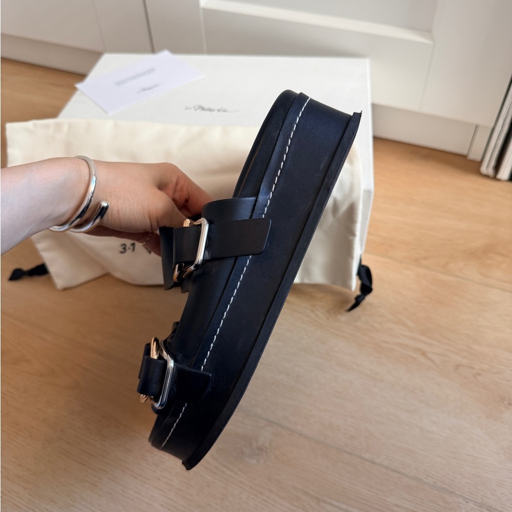 3.1 PHILLIP LIM LEATHER PLATFORM SANDALS - Picture 4 of 13